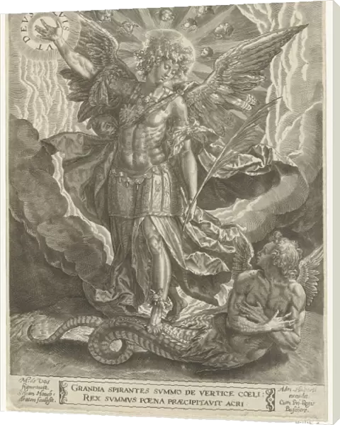 Archangel Michael trampled Satan, Samuel van Hoogstraten, A. Huberti, unknown, 1575