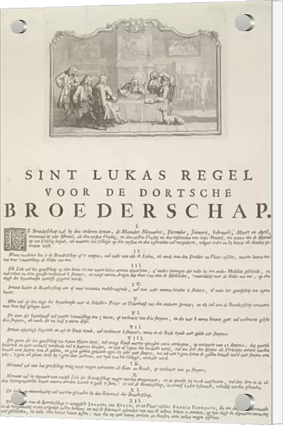 Rules of the Brotherhood of St Luke from Dordrecht, 1736, The Netherlands, Aert Schouman