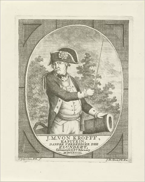 Portrait of Maurice Joachim von Kropff, Johannes Jelgerhuis, Jan de Groot Pz