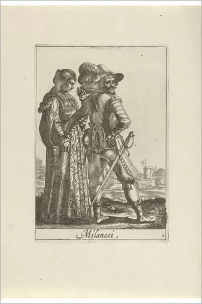 Couple dressed in the Milanese fashion, Pieter Lastman, Anonymous, Johannes Covens