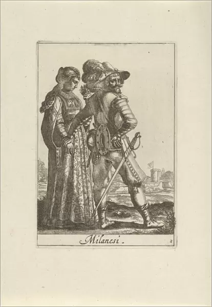 Couple dressed in the Milanese fashion, Pieter Lastman, Anonymous, Johannes Covens