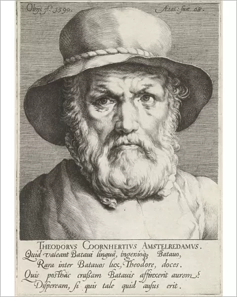 Portrait of Dirck Volckertsz Coornhert, Jan Harmensz. Muller, Cornelis Cornelisz
