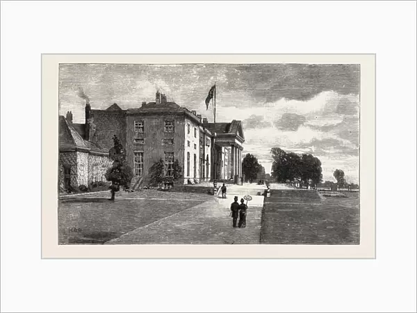 The Viceregal Lodge in Phoenix Park, Dublin Castle Ireland, 1888 Engraving