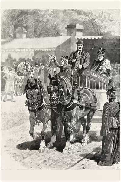 MAY-DAY: THE CART-HORSE PARADE, PRIZE-WINNERS, 1892 engraving
