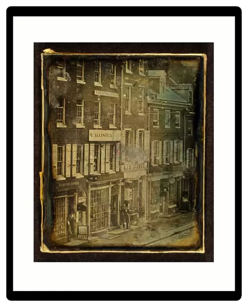 Chestnut street, Philadelphia, Pennsylvania, William G. Mason, photographer, 1843