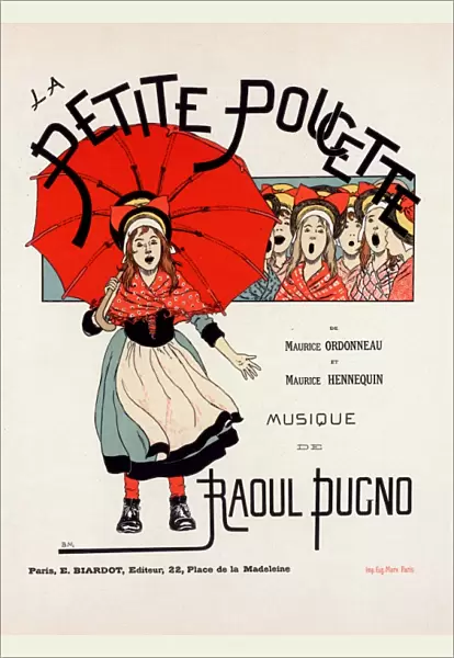 Poster for l operette la Petite Poucette. Boutet de Monvel, Louis-Maurice (1851-1913)