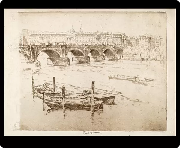 Joseph Pennell, Waterloo Bridge and Somerset House, American, 1857 - 1926, 1905, etching