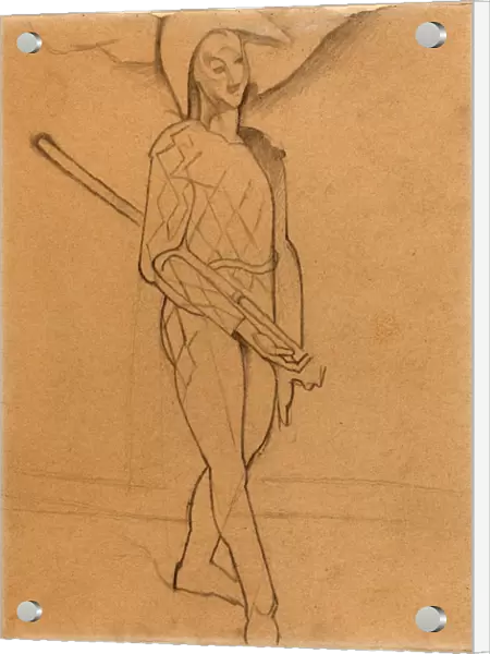 Juan Gris after Paul Ca zanne, Harlequin, Spanish, 1887-1927, 1916, graphite on wove