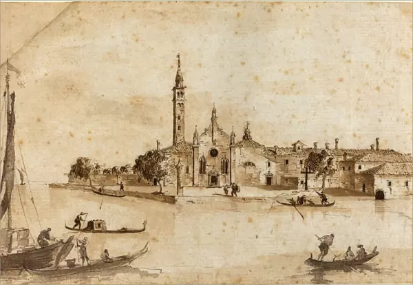Francesco Guardi and Giacomo Guardi (Italian, 1712 - 1793), The Island of Madonna