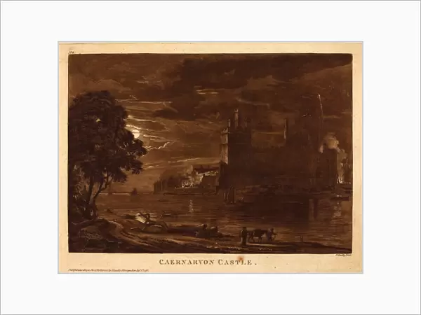 Paul Sandby (British, 1731 - 1809), Caernarvon Castle, 1776, etching and aquatint