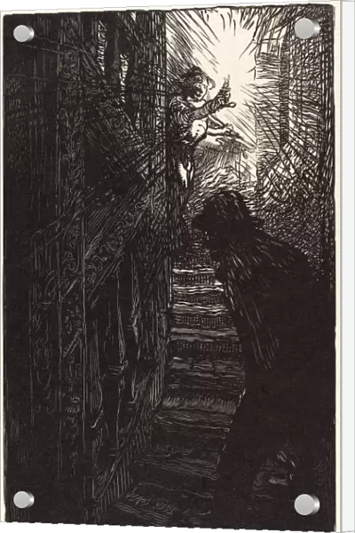 Auguste Lepa┼íre, Escalier sculpte rue Boutebrie, French, 1849 - 1918, published 1901