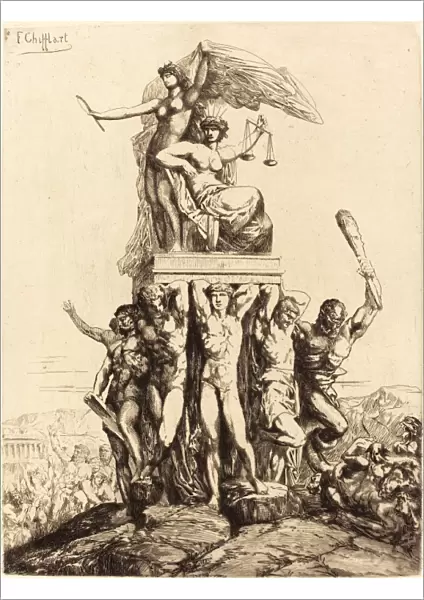 Franazois-Nicolas Chifflart, The Triumph of Justice and Truth, French, 1825 - 1901