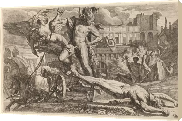 Pietro Testa (Italian, 1612 - 1650), Achilles Dragging the Body of Hector, etching