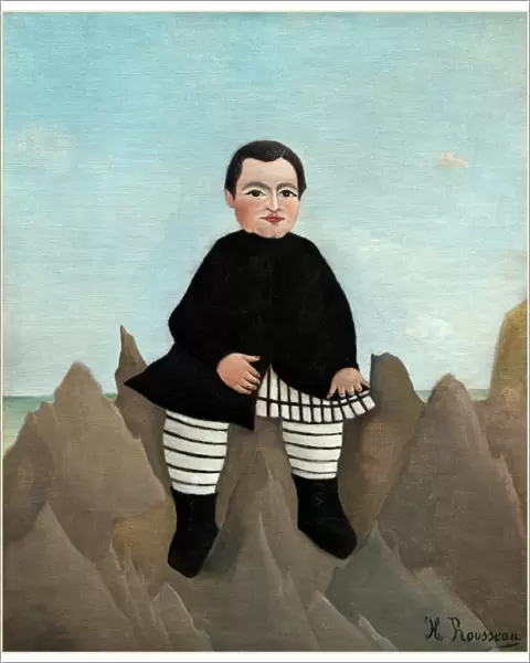 Henri Rousseau, French (1844-1910), Boy on the Rocks, 1895-1897, oil on linen