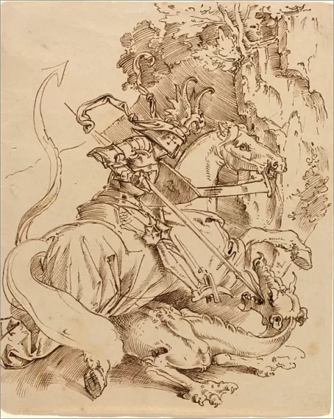 Moritz von Schwind, Austrian (1804-1871), Saint George and the Dragon, 1825-1830