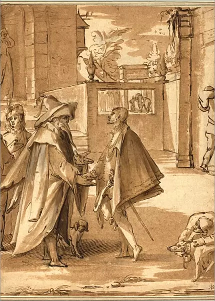 Karel van Mander I (Netherlandish, 1548-1606), The Departure of the Prodigal Son