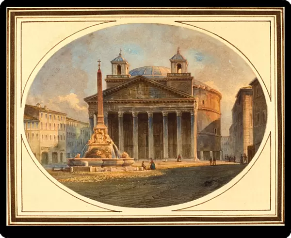 Victor Jean Nicolle, French (1754-1826), The Pantheon, watercolor and gouache, with pen