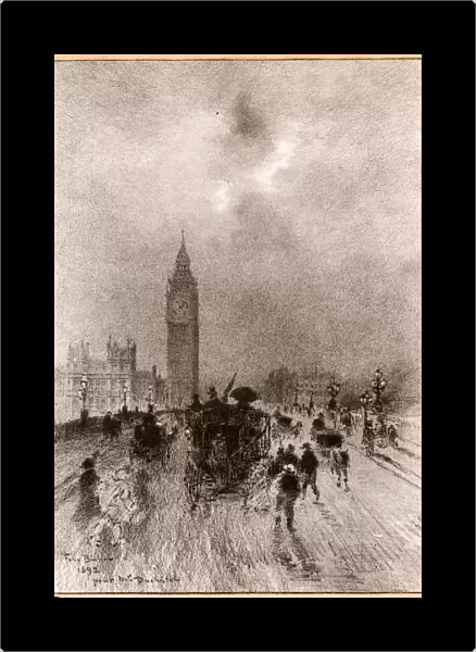 Felix-Hilaire Buhot, The Victoria Clock Tower London, French, 1847 - 1898, 1892