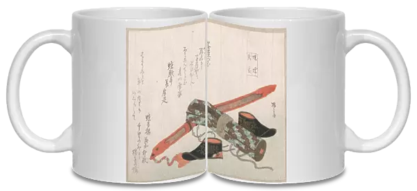 Sword Shoes Scroll Representing Chinese Warrior Ch┼ìry┼ì