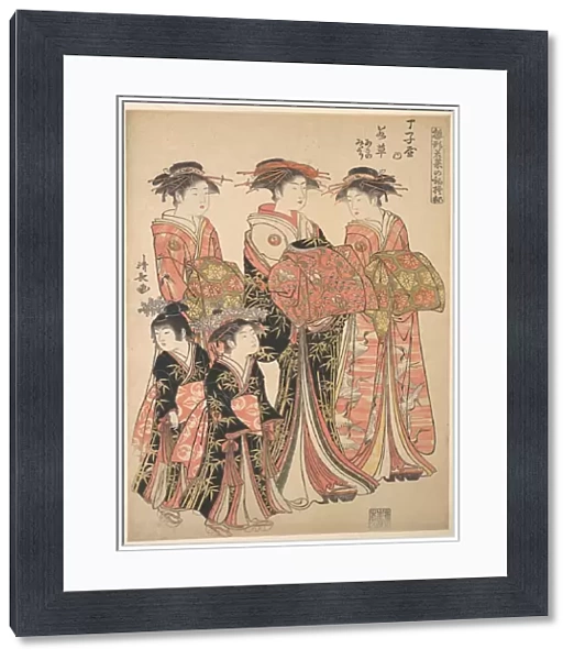 Oiran Wakakusa Chojiya Edo period 1615-1868