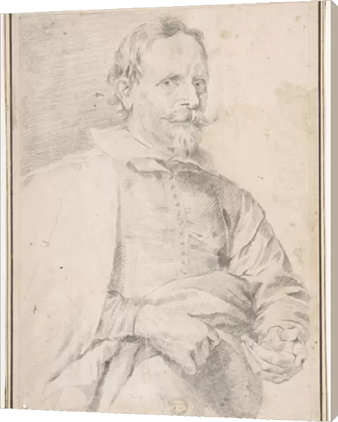 Portrait Cornelis de Vos 16th century Black chalk