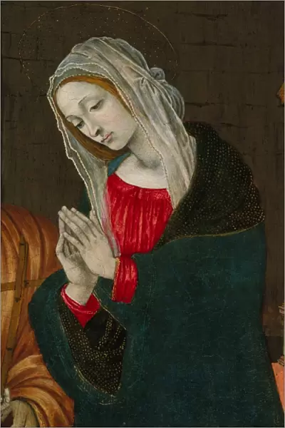 Virgin Nativity ca 1500 Tempera gold wood 12 3  /  4 x 9 3  /  4