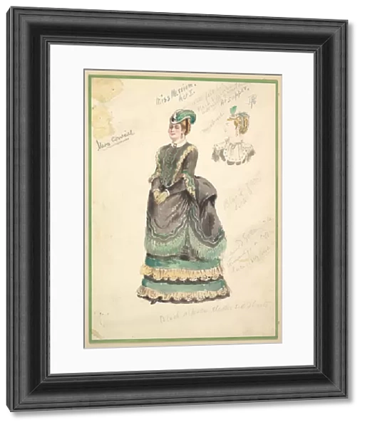 Costume Design Miss Merriam Act I 1901 Watercolors