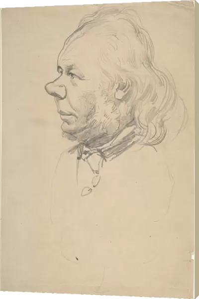 Portrait Honore Daumier 1861 Graphite 12 1  /  8 x 7 5  /  8