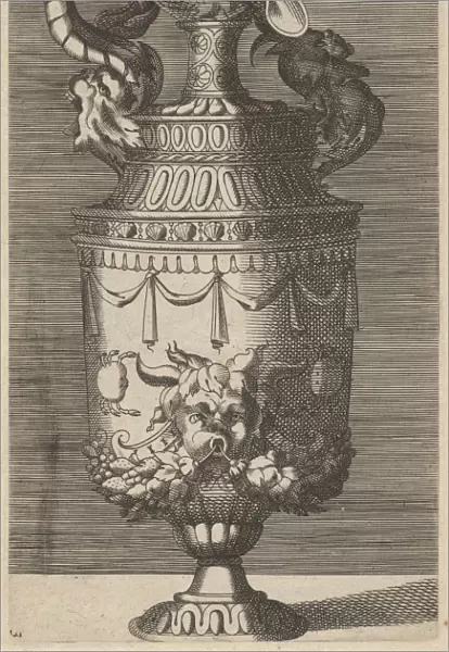 Vase Mask Garlands Two Crabs 17th century late