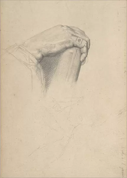 Hand Poussin Ingres 1875-77 Graphite 8 7  /  16 x 5 7  /  8