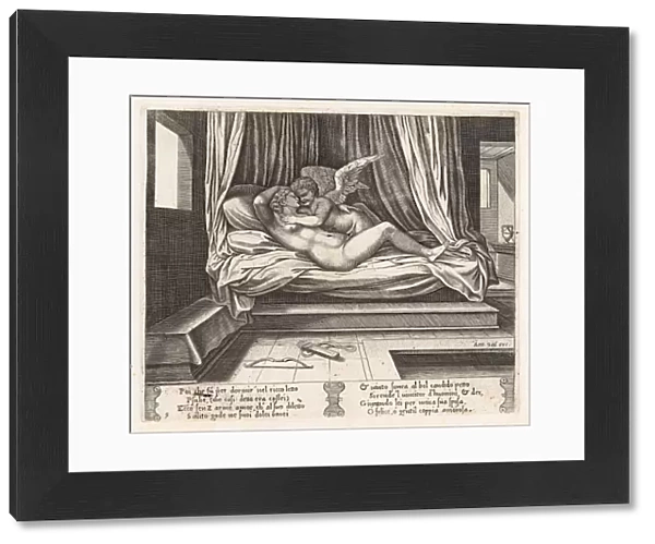 Drawings Prints, Print, Cupid, Psyche, bed, Story, told, Apuleius, Publisher, Artist