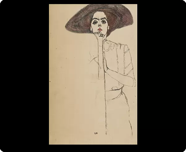 Portrait Woman 1910 Color lithograph sheet 5 1  /  2 x 3 9  /  16