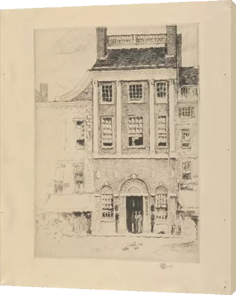 Athenaeum Portsmouth 1915 Etching Plate 8 5  /  16 x 5 7  /  8