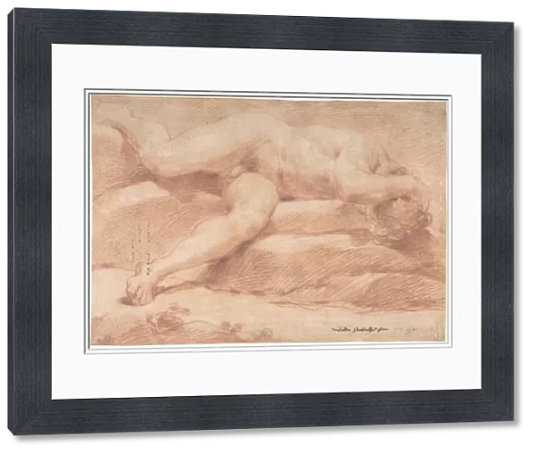 Reclining Male Nude recto Seated verso 1728-81