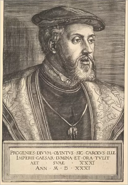 Emperor Charles V 16th century Engraving third state