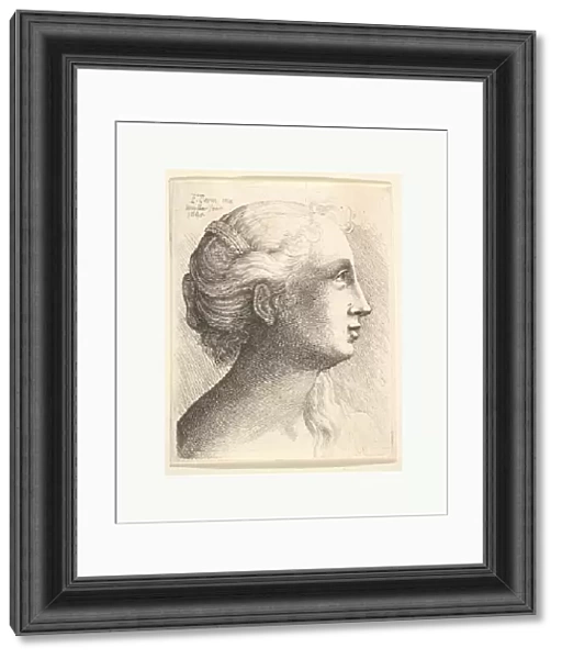 Head young woman profile right 1645 Etching state
