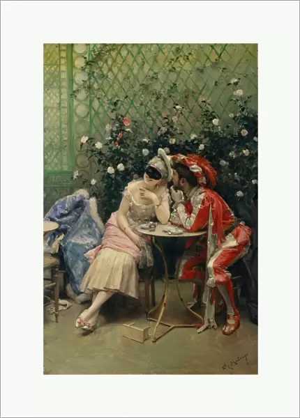 Masqueraders 1875-78 Oil canvas 40 x 25 1  /  2