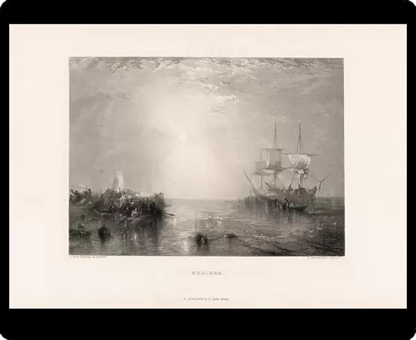 Drawings Prints, Print, Whalers, Turner Gallery, Publisher, Engraver, Artist, D. Appleton, &, Co