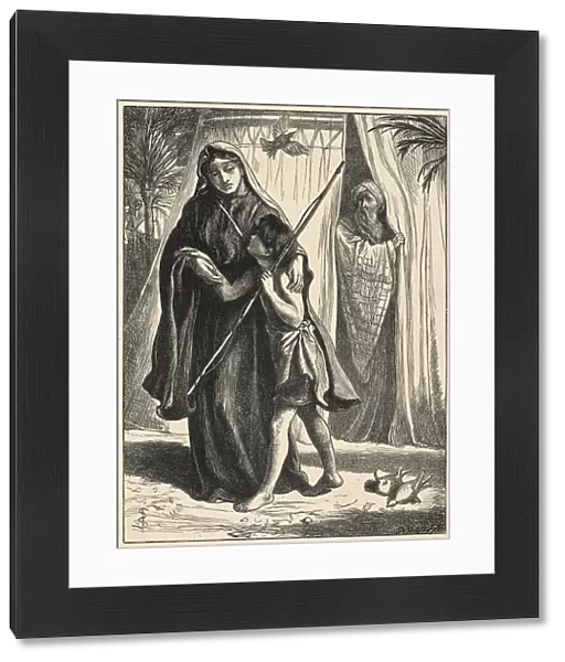 Hagar, Ishmael, Dalziels Bible Gallery, Simeon Solomon, British, London 1840-1905 London