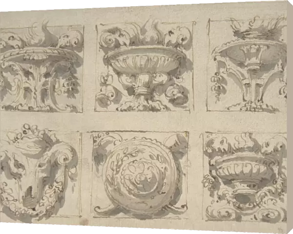 Six Designs Decoration Rectangular Reliefs 1762-1844