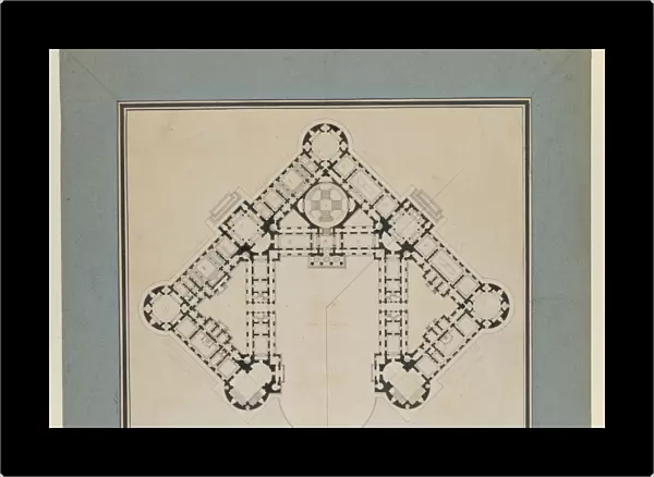 Floor Plan Royal Palace ca 1780-90 Pen black ink