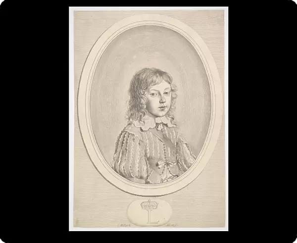Louis XIV Child Engraving sheet 13 9  /  16 x 9 1  /  2
