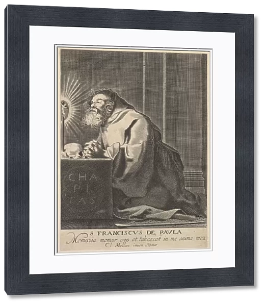 St Francis de Paul 1627 Engraving copy sheet