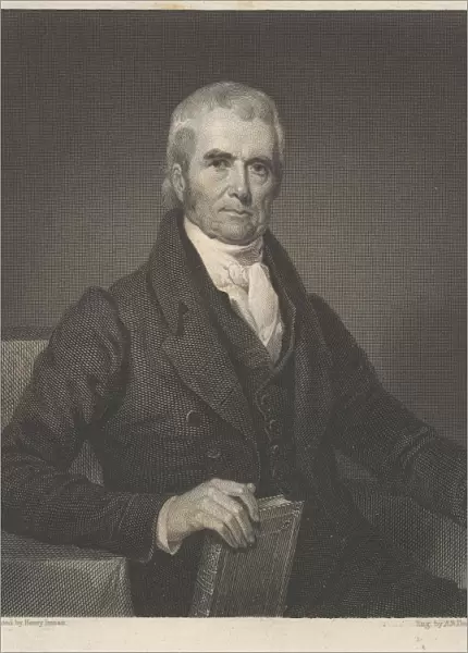 Chief Justice John Marshall 1833 Engraving third state