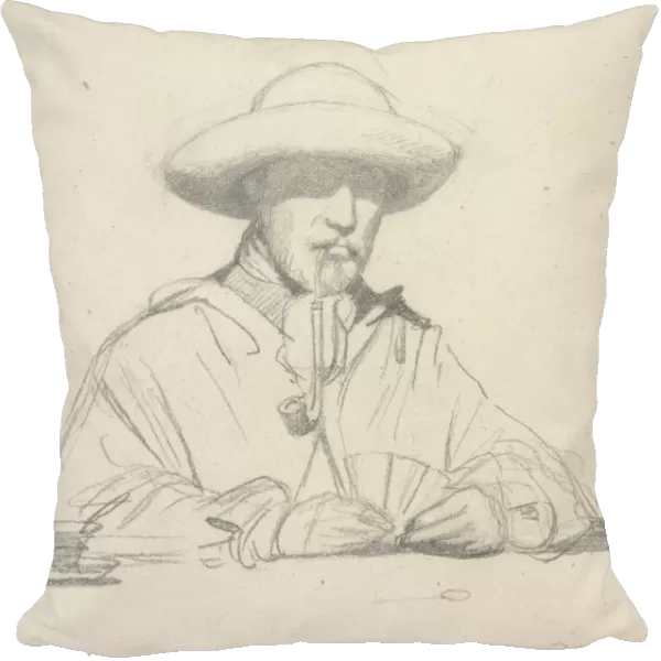 Portrait Theodore Ballu 1830-75 Graphite 5 7  /  8 x 5 1  /  4