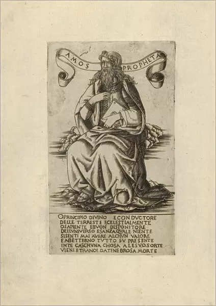 Drawings Prints, Print, Prophet Amos, Prophets Sibyls, Artist, Francesco Rosselli