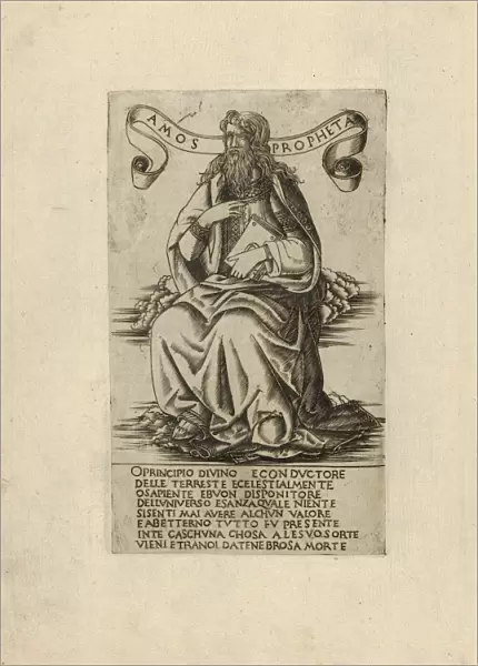 Drawings Prints, Print, Prophet Amos, Prophets Sibyls, Artist, Francesco Rosselli