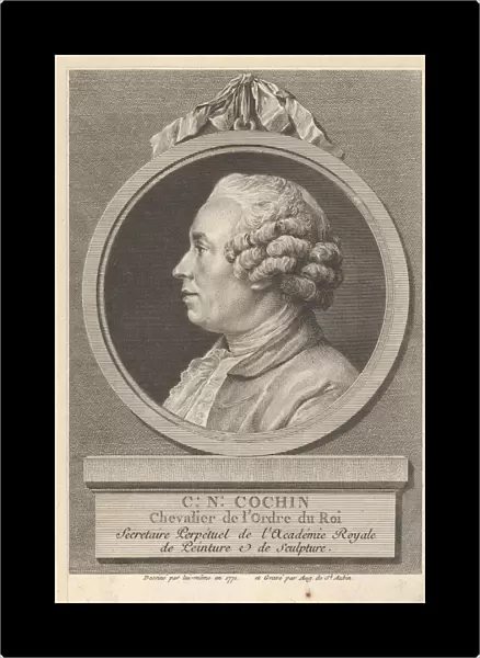 Portrait Charles-Nicolas Cochin II 1771 Etching