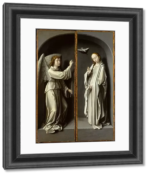 Archangel Gabriel Virgin Annunciate ca 1510 Oil