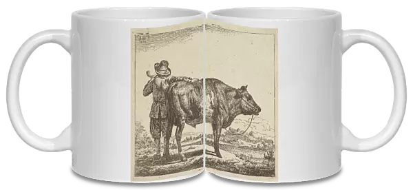Young Herdsman Bull Different Animals 1659 Etching